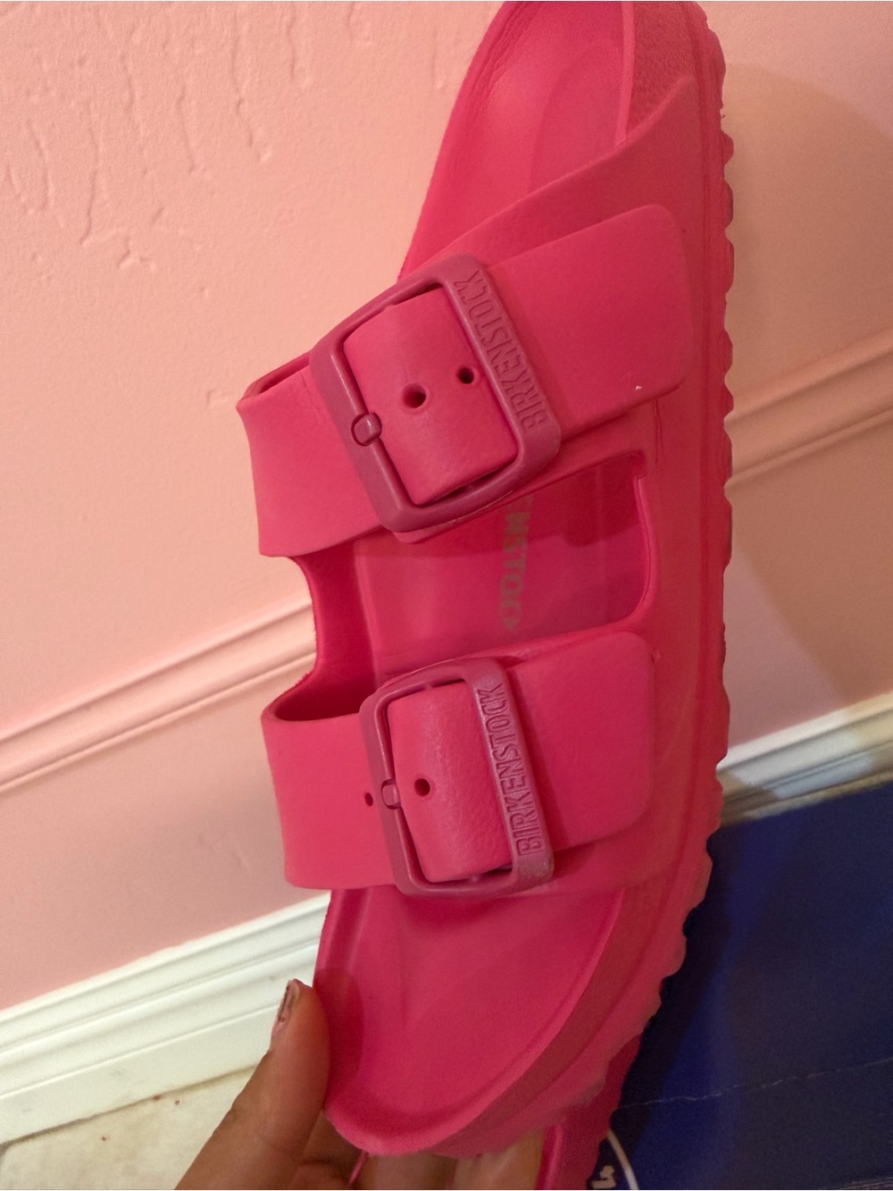 Birkenstock Pink Double-Buckle EVA Slide Sandals - Picture 2 of 6